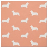 Pembroke Welsh Corgi Dog Silhouettes Pattern Stof (Swatch)