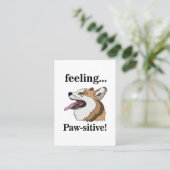 Pembroke Welsh Corgi Dog Walker Visitekaartje (Staand voorkant)