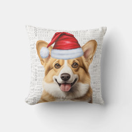 Pembroke Welsh Corgi Dog Waterverf Christmas Kussen