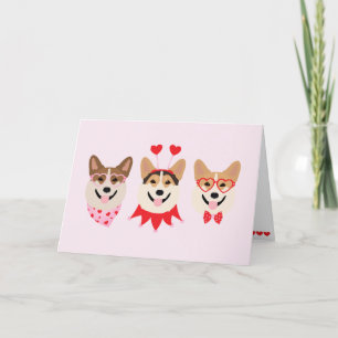 Pembroke Welsh Corgi Dogs Valentijnse  Feestdagen Kaart