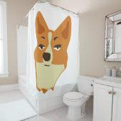 Pembroke Welsh Corgi Douchegordijn (In situ)