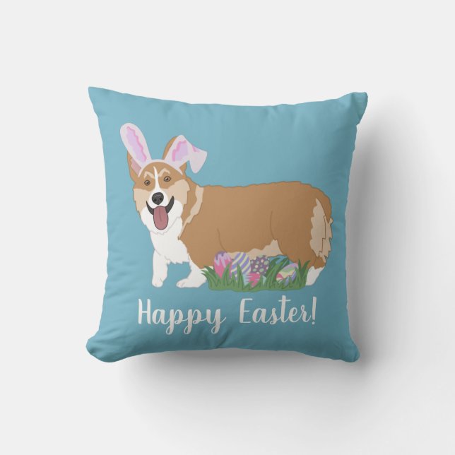 Pembroke Welsh Corgi Easter Kussen (Voorkant)
