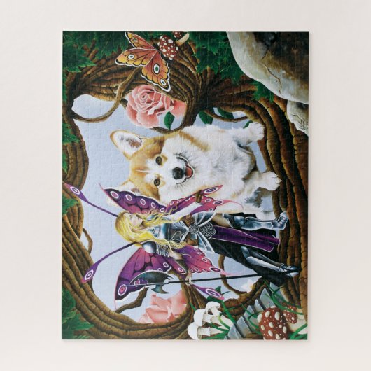 Pembroke Welsh Corgi en Fairy Legpuzzel (Verticaal)
