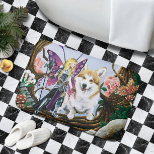 Pembroke Welsh Corgi Fairy Fantasy Badmat