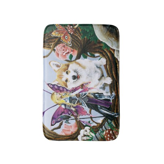 Pembroke Welsh Corgi Fairy Fantasy Badmat (Voorkant Verticaal)