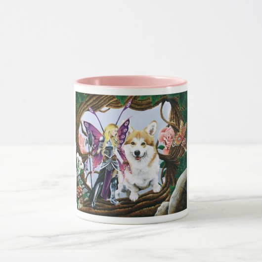 Pembroke Welsh Corgi Fairy Fantasy Mok (Midden)