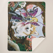 Pembroke Welsh Corgi Fairy Fantasy Sherpa Deken (Voorkant)