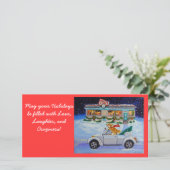 Pembroke Welsh Corgi-fotokaart Feestdagenkaart (Staand voorkant)