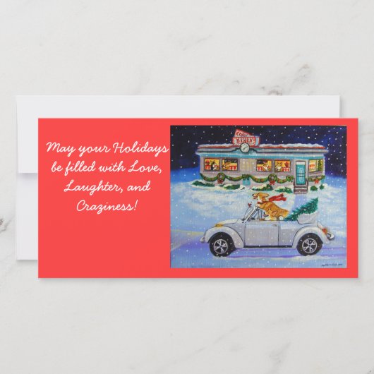 Pembroke Welsh Corgi-fotokaart Feestdagenkaart (Voorkant)