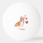 Pembroke Welsh Corgi gepersonaliseerde hond Pingpongbal (Achterkant)