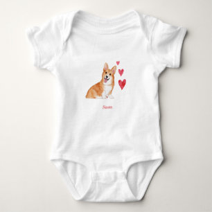 Pembroke Welsh Corgi gepersonaliseerde hond Romper