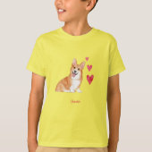 Pembroke Welsh Corgi gepersonaliseerde hond T-shirt (Voorkant)