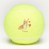 Pembroke Welsh Corgi gepersonaliseerde hond Tennisballen (Voorkant)