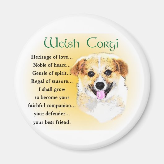 Pembroke Welsh Corgi Gifts Magneet (Voorkant)