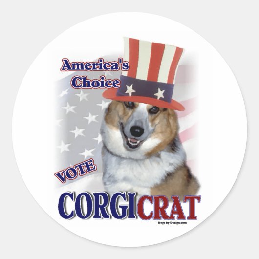 Pembroke Welsh Corgi Gifts Ronde Sticker (Voorkant)
