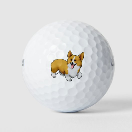 Pembroke Welsh Corgi Golfballen (Voorkant)
