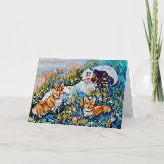 Pembroke Welsh Corgi Greeting Card Kaart (Voorkant)