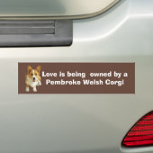 Pembroke Welsh Corgi Happy Bumpersticker (Op auto)