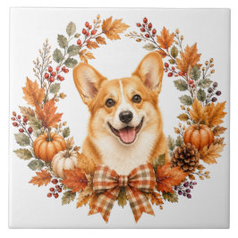 Pembroke Welsh Corgi Herfst Tegeltje