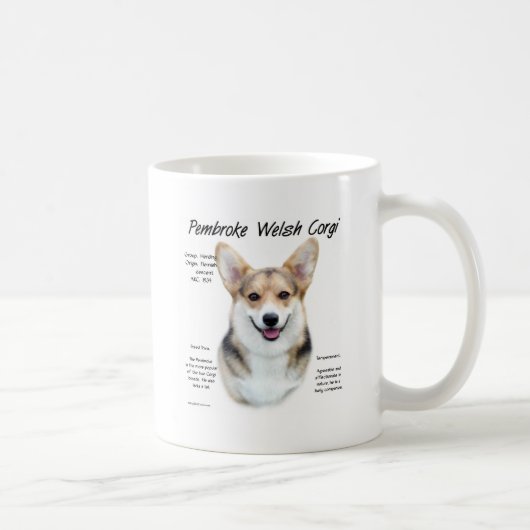 Pembroke Welsh Corgi History Design Koffiemok (Rechts)