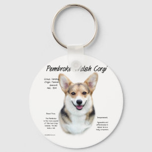 Pembroke Welsh Corgi History Design Sleutelhanger