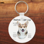 Pembroke Welsh Corgi History Design Sleutelhanger (Voorkant)