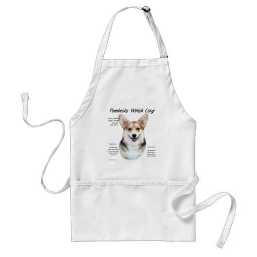 Pembroke Welsh Corgi History Design Standaard Schort (Voorkant)
