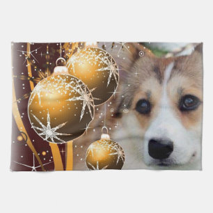 Pembroke Welsh Corgi Holiday Kitchen Towelen Theedoek