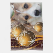Pembroke Welsh Corgi Holiday Kitchen Towelen Theedoek (Verticaal)