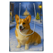 Pembroke Welsh Corgi Holiday  Medium Cadeauzakje (Achterkant)