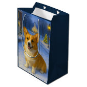 Pembroke Welsh Corgi Holiday  Medium Cadeauzakje (Achterkant Gekanteld)