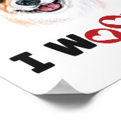 Pembroke Welsh Corgi Hond Ik Woef Je Poster (Hoek)