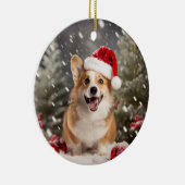 Pembroke Welsh Corgi Hond Kerstaandenken Keramisch Ornament (Rechts)