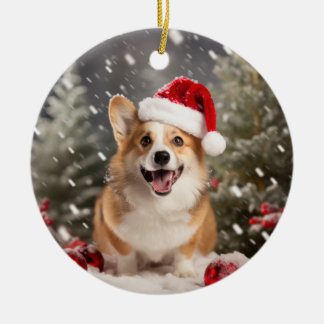 Pembroke Welsh Corgi Hond Kerstaandenken Keramisch Ornament