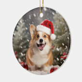 Pembroke Welsh Corgi Hond Kerstaandenken Keramisch Ornament (Links)