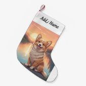 Pembroke Welsh Corgi hond Kleine Kerstsok (Voorkant (Hangend))