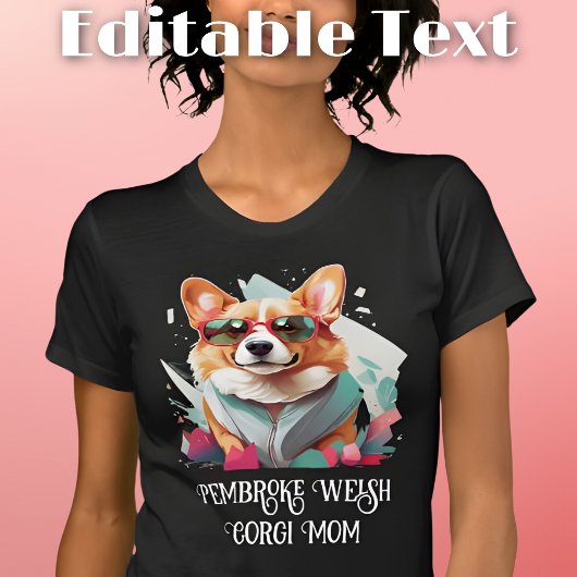 Pembroke Welsh Corgi Hond Mam Zonnebril T-shirt