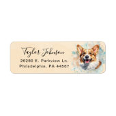 Pembroke Welsh Corgi-hond retouradreslabel Etiket (Voorkant)