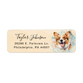 Pembroke Welsh Corgi-hond retouradreslabel Etiket (Voorkant)