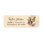 Pembroke Welsh Corgi-hond retouradreslabel Etiket (Voorkant)