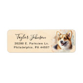 Pembroke Welsh Corgi-hond retouradreslabel Etiket (Voorkant)