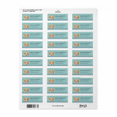Pembroke Welsh Corgi-hond retouradreslabels Etiket (Full Sheet)