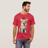 Pembroke Welsh Corgi Hondenliefhebber Funny Christ T-shirt (Voorkant volledig)