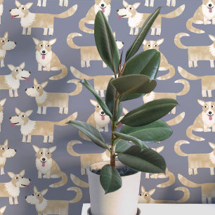 Pembroke Welsh Corgi Hondenpatroon Behang