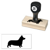 Pembroke Welsh Corgi Hondenras Silhouette Rubberstempel (Gestempeld)