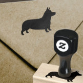 Pembroke Welsh Corgi Hondenras Silhouette Rubberstempel