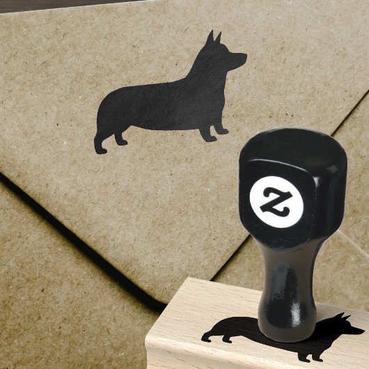 Pembroke Welsh Corgi Hondenras Silhouette Rubberstempel