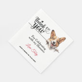 Pembroke Welsh Corgi Huwelijks Dank Je Servet (Hoek)