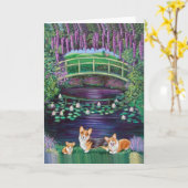 Pembroke Welsh Corgi Kaart (Gele Bloem)