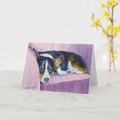 Pembroke Welsh Corgi Kaart (Gele Bloem)